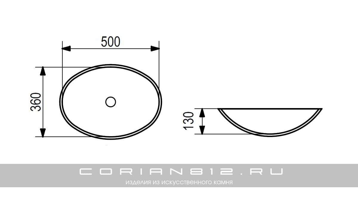 Раковина Corian812 М11