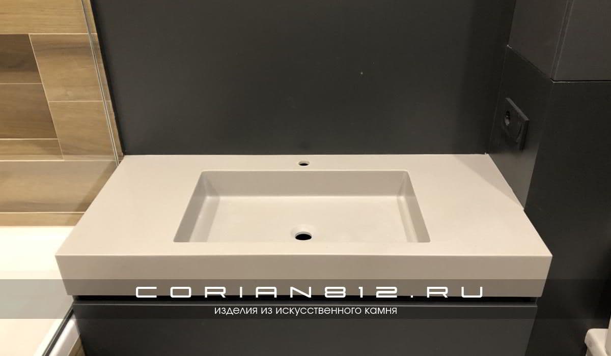 Прямоугольная раковина Solid Surface купить
