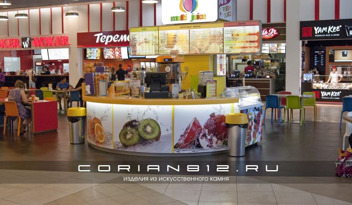 Стойка для соков из искусственного камня