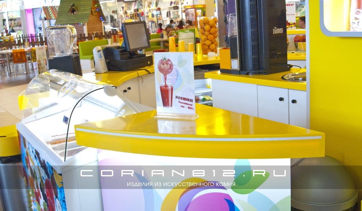 Стойка для соков из искусственного камня